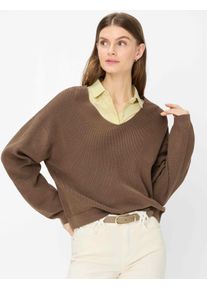 Brax Damen Pullover Style LANA mocha brown, dunkelbraun, Gr. 34