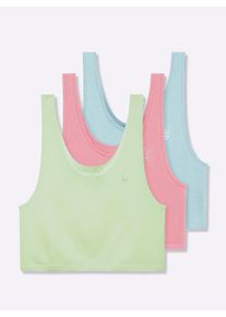 Speidel sheego Gro&szlig;e Gr&ouml;&szlig;en Bustier ohne Seitenn&auml;hte, gr&uuml;n + koralle + blau, Gr&ouml;&szlig;e 56/58 - Damen