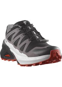 Trailrunningschuh Salomon "SPEEDCROSS PEAK GORE-TEX", Herren, Gr. 49, schwarz, castlerock, cherry tomato, Synthetik, Textil, Schuhe Trailrunningschuh, wasserdicht