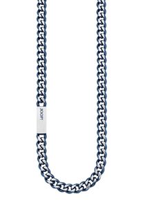 JOOP! Edelstahlkette JOOP "2028379", blau (edelstahlfarben, blau), Halsketten, Herren, Edelstahl, L: 60 B: 6,3mm, Edelstahlkette, B:6,3mm