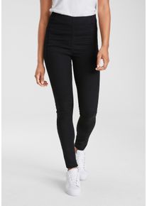 Jeansjeggings Arizona, Damen, Gr. 46, N-Gr, schwarz, Denim/Jeans, Obermaterial: 63% Baumwolle, 32% Polyester, 5% Elasthan, Basic, skinny fit lang, Jeans Jeansjeggings, extra-eng geschnittene Beinform, hohe Leibh&ouml;he