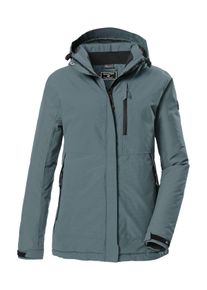 Funktionsjacke Killtec "KOW 225 WMN JCKT", Damen, Gr. 40, graublau, Obermaterial: 100% Polyester;Futter: 100% Polyester;F&uuml;llung: 100% Polyester, Jacken Funktionsjacke, Atmungsaktive, wind- und wasserdichte Damenjacke, abnehmbare Kapuze