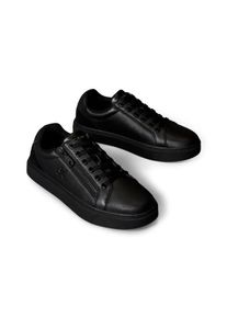 Sneaker Calvin Klein Jeans "CLASSIC CUP LACEUP ZIP LTH", Herren, Gr. 41, schwarz, Leder, Lederimitat, Schuhe Sneaker, Schn&uuml;rschuh, Freizeitschuh, im Basic-Design