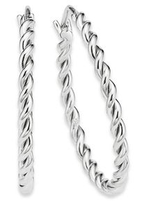 Paar Creolen Bruno Banani "Schmuck Geschenk Silber 925 Ohrschmuck Ohrringe", silber (silberfarben), Ohrringe, Damen, 29mm, Silber 925 (Sterlingsilber), Paar Creolen