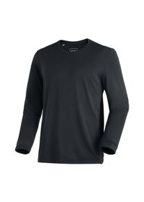 Langarmshirt Maier Sports "MS FAV Long Tee M", Herren, Gr. S, schwarz, 100% Polyester, Rundhals, Shirts Langarmshirt, atmungsaktives Herren Shirt langarm, Regular Fit