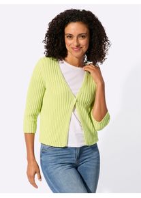 Bolero Casual Looks, Damen, Gr. 54, pistazie, 100% Baumwolle, unifarben, Strickjacken Bolero