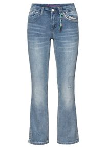Bootcut-Jeans sheego by Joe Browns, Damen, Gr. 24, Kurzgr&ouml;&szlig;en, light blau, denim, 70% Baumwolle, 28% Polyester, 2% Elasthan, unifarben, lang, Jeans Bootcut-Jeans