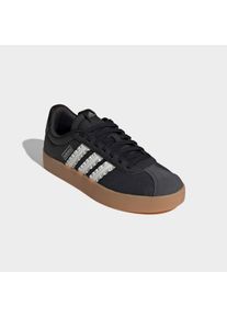 Sneaker adidas Sportswear "VL COURT 3.0", Damen, Gr. 40, core schwarz, core wei&szlig;, cyber metallic, Leder, Textil, Schuhe Sneaker, Topseller