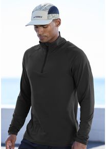 Funktionsshirt AUTHENTIC LE JOGGER, Herren, Gr. S (44/46), schwarz, Trikot, Obermaterial: 88% Polyester, 12% Elasthan, unifarben, figurbetont h&uuml;ftlang, ohne Ausschnitt, Raglan&auml;rmel normaler Saum, Shirts Funktionsshirt, mit Stehkragen und Rei&szlig;verschluss