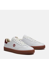 Sneaker Timberland "LISBON ESSENTIAL - LOW LACE SNEAKER", Herren, Gr. 47,5, wei&szlig;fg w dkrot, Leder, Schuhe Sneaker