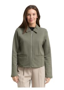 Jackenblazer Tom Tailor, Damen, Gr. XXL, cloudy gr&uuml;n, Web, Obermaterial: 54% Baumwolle, 43% Polyester, 3% Elasthan, unifarben, regular fit taillenbedeckt, gerader Abschluss, Blazer Jackenblazer, mit Kragen