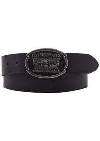 Levi's Lederg&uuml;rtel LEVI'S "Billy Plaque Belt", Damen, Gr. 105, schwarz (regular schwarz), Rindsleder, G&uuml;rtel Lederg&uuml;rtel, mit markanter Koppelschlie&szlig;e
