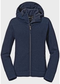 Sch&ouml;ffel Fleecejacke SCH&Ouml;FFEL "Fleece Hoody Lakefield L", Damen, Gr. 40, blau (8820, blau), Oberstoff Rumpf: 50% Wolle 27% Polyester 23% Nylon Futter Kapuze: 100% Polyester Wattierung Kapuze: 100% Polyester, regular fit, hoch geschlossener Ausschnitt, Jacken Fleecejacke