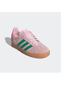 Sneaker adidas originals "GAZELLE KIDS", Damen, Gr. 35, rosa (clpink, cougrn, blipnk), Leder, Synthetik, Schuhe Sneaker, f&uuml;r Kinder