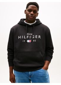 Tommy Hilfiger Big & Tall Hoodie "BT-BRANDLOVE BIG HILFIGER", Herren, Gr. XXL, schwarz, Sweatware, Obermaterial: 77% Baumwolle, 23% Polyester, TOMMY HILFIGER BIG & TALL, regular fit, Rippb&uuml;ndchen, Sweatshirts Hoodie, mit Logo-Grafik, Gro&szlig;e Gr&ouml;&szlig;en, regular fit