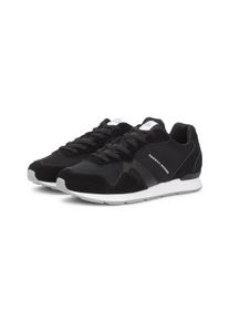 Sneaker Tommy Hilfiger "RUNNER ICON MIX", Herren, Gr. 43, schwarz, Leder, Textil, Schuhe Sneaker, Freizeitschuh, Halbschuh, Schn&uuml;rschuh mit seitlichem Logoschriftzug