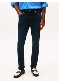 Slim-fit-Jeans Tommy Hilfiger "BLEECKER Slim Fit", Herren, Gr. 30, L&auml;nge 34, calder blau schwarz, Denim/Jeans, Obermaterial: 92% Baumwolle, 6% Elastomultiester, 2% Elasthan, slim fit lang, Jeans Slim-fit-Jeans, mit Fade-Effekten, schmale Form