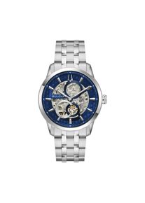 Automatikuhr Bulova "Sutton", silberfarben, blau, Armbanduhren, Herren, Automatikuhr, Armbanduhr, Herrenuhr, Mechanische Uhr, Edelstahlarmband, analog