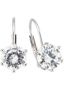 Paar Ohrh&auml;nger Bruno Banani "Schmuck Geschenk Silber Ohrring mit Glitzerstein", silber (silberfarben, kristallwei&szlig;, kristallwei&szlig;), Ohrringe, Damen, 8,3mm, Silber 925 (Sterlingsilber), Paar Ohrh&auml;nger, mit Zirkonia (synth.)