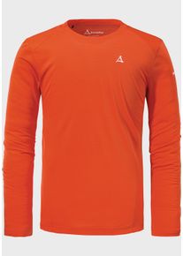 Sch&ouml;ffel Funktionsshirt SCH&Ouml;FFEL "Longsleeve Rodica2 M", Herren, Gr. 48, orange (5480, orange), Oberstoff : 88% Polyester 12% Lyocell, Rundhals, Shirts Funktionsshirt