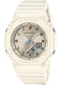 Chronograph Casio G-SHOCK, wei&szlig; (creme, wei&szlig;), Armbanduhren, Damen, Chronograph, Quarzuhr, Armbanduhr, Damenuhr, Herrenuhr, Stoppfunktion, Resinband
