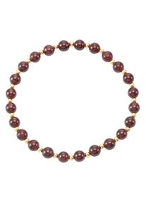 Armband Firetti "Schmuck Geschenk Gold 585 Armschmuck Armkette Zugarmband Edelstein", gold (gelbgoldfarben, rot, rot), Armb&auml;nder, Damen, 17,5cm, Gelbgold 585 Polyurethan, Gelbgold 585, Polyurethan, Armband, mit Granat