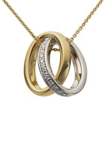 Kettenanh&auml;nger Firetti "Schmuck Geschenk Gold 333 Halsschmuck Anh&auml;nger f&uuml;r Halskette", gold (gelbgoldfarben, wei&szlig;goldfarben, gwgetoentes, wei&szlig;), Schmuckanh&auml;nger, Damen, 0,05 P2 = erkennbare Einschl&uuml;sse, Diamanten Gelbgold 333 Wei&szlig;gold 333, 1,6 g, Diamanten, Gelbgold 333, Wei&szlig;gold 333, Kettenanh&auml;nger, mit Brillanten