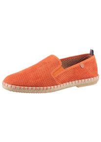 Espadrille VERBENAS "Tom Pacific", Damen, Gr. 39, orange, Textil, Veloursleder, Schuhe Espadrille, Loafer, Slipper, Sommerschuh, Strandschuh mit Stretcheins&auml;tze
