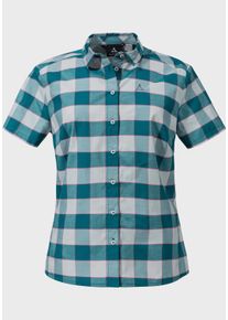 Sch&ouml;ffel Outdoorbluse SCH&Ouml;FFEL "Blouse Buchstein L", Damen, Gr. 34, gr&uuml;n (6895, gr&uuml;n), Oberstoff : 64% Baumwolle 36% Polyester, Basic, V-Ausschnitt, Blusen Outdoorbluse