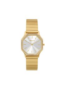Quarzuhr Tamaris, goldfarben, Armbanduhren, Damen, Quarzuhr, Armbanduhr, Damenuhr, Edelstahlarmband, analog, Zirkonia (synth.)