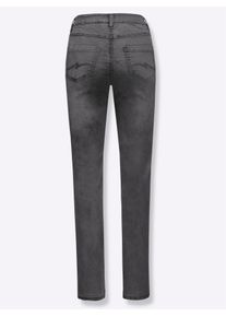 5-Pocket-Jeans Casual Looks, Damen, Gr. 46, Normalgr&ouml;&szlig;en, grau (grau denim), 81% Baumwolle, 17% Polyester, 2% Elasthan, unifarben, lang, Jeans 5-Pocket-Jeans