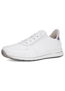 Slip-On Sneaker Ara "OSAKA", Damen, Gr. 8,5 (42,5), silber (wei&szlig;, silberfarben), Glattleder, metallic, Schuhe Slip-On Sneaker, Keilsneaker, Slipper mit Easy2Go-Einschlupf, H-Weite