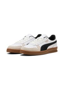 Sneaker Puma "INDOOR", Herren, Gr. 38, schwarz-wei&szlig; (Puma wei&szlig;, Puma schwarz, gum), Leder, unifarben, Schuhe Sneaker