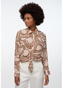 Shirtbluse Eterna "LOOSE FIT", Damen, Gr. 36, braun, 100% Viskose, normal, Blusen Shirtbluse