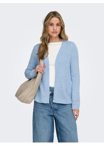Strickjacke Only "ONLGEENA LS OPEN CARDIGAN KNT", Herren, Gr. M, clear sky, Strick, Obermaterial: 65% Polyacryl, 35% Polyamid, unifarben, V-Ausschnitt, Strickjacken Strickjacke