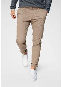 Jack & Jones Chinohose JACK & JONES "JJIMARCO mit Badge und hohem Tragekomfort", Herren, Gr. 30, L&auml;nge 30, beige, Obermaterial: 98% Baumwolle, 2% Elasthan, schmal lang, Hosen Chinohose, unifarben, modisch, slim fit, Baumwollmischung