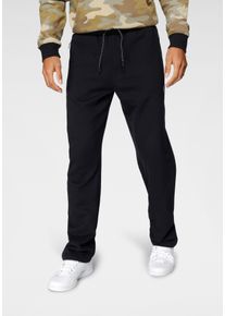 Jogginghose Bruno Banani "Comfort Cut", Herren, Gr. S (44/46), N-Gr, schwarz, Obermaterial: 60% Baumwolle, 40% Polyester, bequem lang, Hosen Jogginghose, Topseller