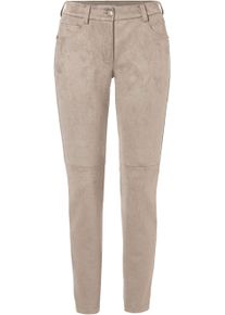 5-Pocket-Hose MAC "MACSLIM", Damen, Gr. 46, L&auml;nge 28, oxide braun, Web, Obermaterial: 97% Polyester, 3% Elasthan, slim fit kn&ouml;chellang, Hosen 5-Pocket-Hose, Veloursqualit&auml;t aus elastischem Material