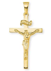 Kettenanh&auml;nger Amor "Kreuz", gold (gelbgoldfarben), Schmuckanh&auml;nger, Damen, Gelbgold 585, 0,9 g, Kettenanh&auml;nger