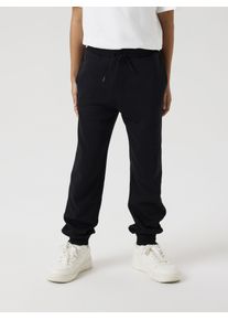 Sweathose name it "NKMVIAN NREG SWE PANT BRU NOOS", Jungen, Gr. 92, N-Gr, schwarz, angeraute Sweatware, Obermaterial: 100% Baumwolle, unifarben, normal normal, Hosen Sweathose