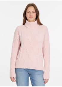 Rollkragenpullover Ragwear "JANNA SHORT", Damen, Gr. L, marshmallow, Strick, Obermaterial: 100% Polyester, h&uuml;ftlang, Rundhals, Rippstrickb&uuml;ndchen, Pullover Rollkragenpullover