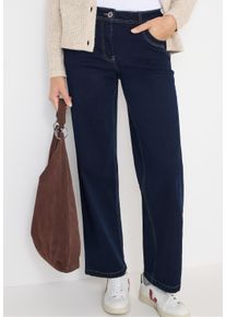 Straight-Jeans Cecil, Damen, Gr. 36, L&auml;nge 30, rinsed wash, Denim/Jeans, Obermaterial: 81% Baumwolle, 17% Polyester, 2% Elasthan. Futter: 52% Polyester, 48% Baumwolle, unifarben, straight fit lang, Jeans Straight-Jeans, im Five-Pocket Style