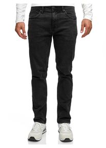 Straight-Jeans INDICODE "INValoy", Herren, Gr. 33, L&auml;nge 34, schwarz ice, Denim/Jeans, Obermaterial: 99% Baumwolle, 1% Elasthan, Abriebeffekte, regular fit, Jeans Straight-Jeans