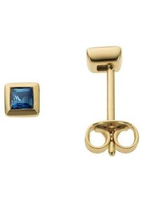 Paar Ohrstecker Firetti "Schmuck Geschenk Gold 333 Ohrschmuck Farbstein Edelstein Saphir", gold (gelbgoldfarben, blau, blau), Ohrringe, Damen, Gelbgold 333, Paar Ohrstecker, mit Saphir