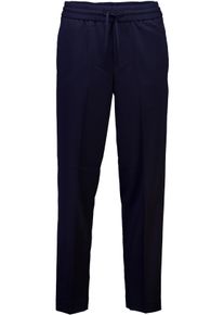Stoffhose LINDBERGH, Herren, Gr. M, N-Gr, blau (navy), Web, Obermaterial: 65% Polyester, 31% Viskose, 4% Elasthan, unifarben, relaxed fit lang, Hosen Stoffhose, mit Kordelzug