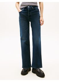 Straight-Jeans Tommy Jeans "LAYLA HR SLIM STR", Damen, Gr. 27, L&auml;nge 30, denim blau schwarz, Denim/Jeans, Obermaterial: 99% Baumwolle, 1% Elasthan, unifarben, slim fit kn&ouml;chellang, Jeans Straight-Jeans, in Kn&ouml;chell&auml;nge