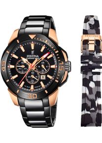 Chronograph Festina "Chrono Bike - Special Edition", schwarz, Armbanduhren, Herren, Chronograph, Armbanduhr, Quarzuhr, Herrenuhr, Stoppfunktion, ideal als Geschenk