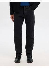 Slim-fit-Jeans Selected "SLH175-SLIM BEN KORI JEANS NOOS", Herren, Gr. 31, L&auml;nge 32, blau (schwarz denim detail:201), Denim/Jeans, Obermaterial: 99% Baumwolle, 1% Elasthan, unifarben, slim fit, Jeans Slim-fit-Jeans