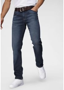 H.I.S. Straight-Jeans H.I.S "DALE", Herren, Gr. 31, L&auml;nge 36, blau, Denim/Jeans, Obermaterial: 91% Baumwolle, 7% Polyester, 2% Elasthan, Abriebeffekte, normal lang, Jeans Straight-Jeans, gerades Bein, mit Used-Effekten, niedrige Leibh&ouml;he
