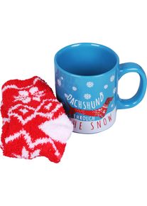 Kuschelsocken Capelli New York, Damen, Gr. - (36/41), blau, Obermaterial: 99% Polyester, 1% Elasthan, Socken Kuschelsocken, Geschenkset Tasse & Socken